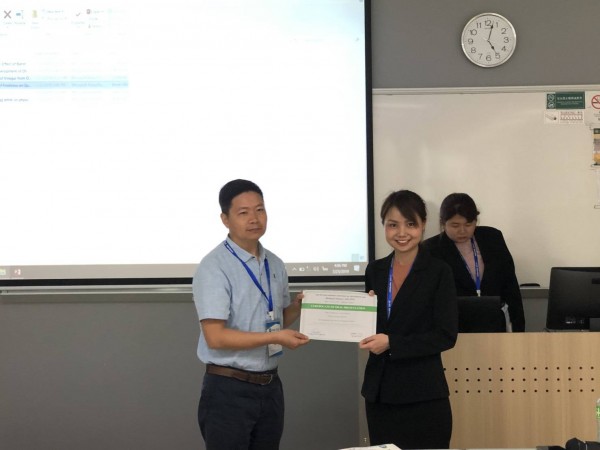 แสดงความยินดีกับนักศึกษาปริญญาโทได้รับรางวัล Best Oral Presentation ณ มาเก๊า ประเทศจีน